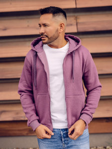 Sweat-shirt avec fermeture à capuche pour homme violet Bolf 2008A