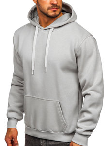 Sweat-shirt gris kangourou à capuche pour homme Bolf B1004 