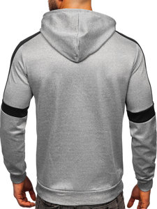 Sweat-shirt imprimé à capuche pour homme gris Bolf HY973