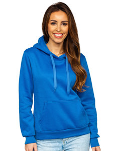 Sweat-shirt kangorou pour femme bleu foncé Bolf W02B