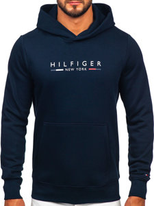 Sweat-shirt kangourou à capuche imprimé pour homme bleu foncé Tommy Hilfiger MW0MW29301