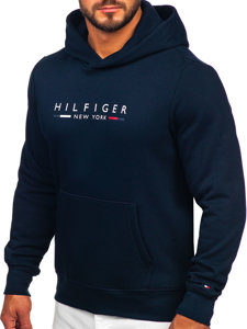 Sweat-shirt kangourou à capuche imprimé pour homme bleu foncé Tommy Hilfiger MW0MW29301