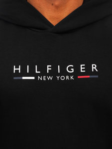 Sweat-shirt kangourou à capuche imprimé pour homme noir Tommy Hilfiger MW0MW29301