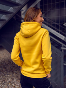 Sweat-shirt kangourou pour femme jaune Bolf W02B