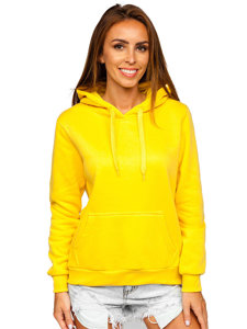 Sweat-shirt kangourou pour femme jaune Bolf W02B