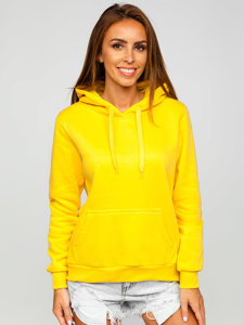 Sweat-shirt kangourou pour femme jaune Bolf W02B