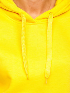 Sweat-shirt kangourou pour femme jaune Bolf W02B