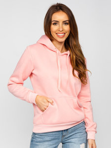 Sweat-shirt kangourou pour femme rose clair Bolf W02B-56