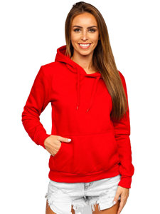 Sweat-shirt kangourou pour femme rouge Bolf W02B