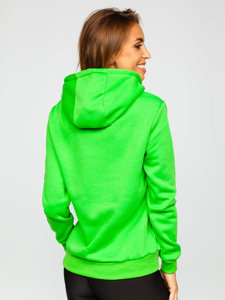 Sweat-shirt kangourou pour femme vert Bolf W02B