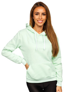 Sweat-shirt kangourou pour femme vert menthe clair Bolf W02B