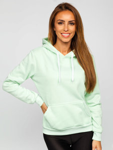 Sweat-shirt kangourou pour femme vert menthe clair Bolf W02B