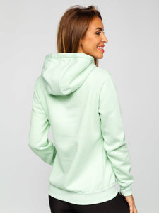 Sweat-shirt kangourou pour femme vert menthe clair Bolf W02B