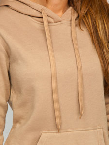 Sweat-shirt long à pour femme beige Bolf YS10003-A