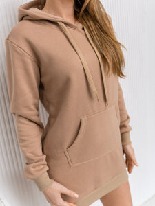 Sweat-shirt long à pour femme beige Bolf YS10003-A