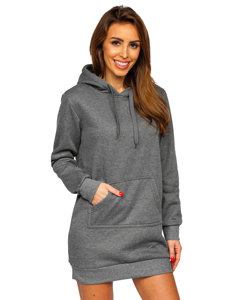 Sweat-shirt long à pour femme graphite Bolf YS10003-A