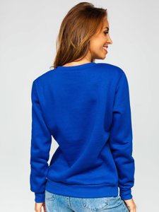 Sweat-shirt pour femme bleu cobalt Bolf W01