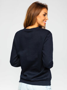 Sweat-shirt pour femme bleu foncé Bolf W01