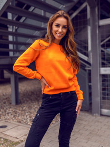 Sweat-shirt pour femme orange Bolf W01