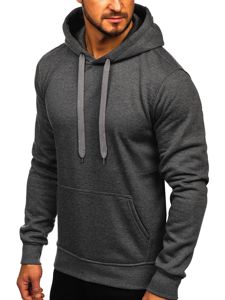 Sweat-shirt pour homme à capuche anthracite kangourou Bolf 2009