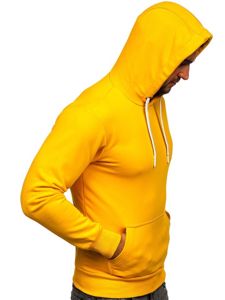 Sweat-shirt pour homme à capuche jaune Bolf 1004