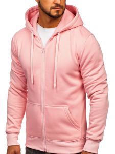 Sweat-shirt pour homme à capuche rose clair Bolf 2008  