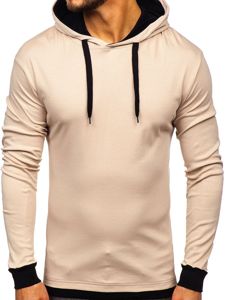 Sweat-shirt pour homme avec capuche beige Bolf 145380