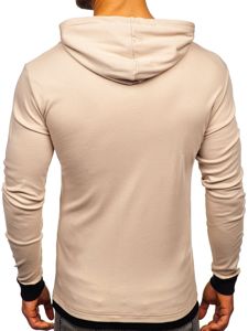 Sweat-shirt pour homme avec capuche beige Bolf 145380