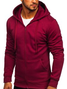 Sweat-shirt pour homme avec capuche bordeaux Bolf 2008