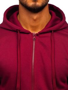 Sweat-shirt pour homme avec capuche bordeaux Bolf 2008