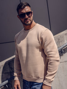 Sweat-shirt pour homme beige Bolf 2001A