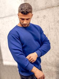 Sweat-shirt pour homme bleu moyen Bolf 2001A