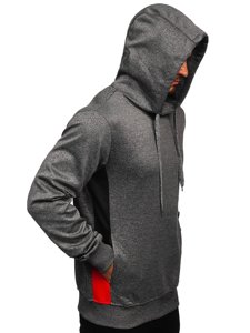 Sweat-shirt pour homme graphite à capuche Bolf JK99118   