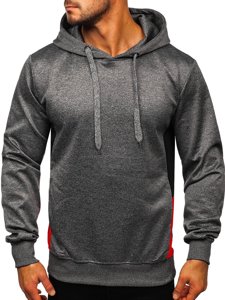 Sweat-shirt pour homme graphite à capuche Bolf JK99118   