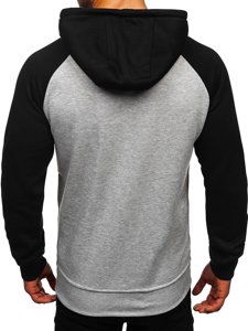 Sweat-shirt pour homme gris à capuche Bolf LM77002   