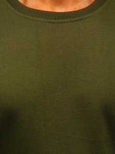 Sweat-shirt pour homme sans capuche olive Bolf 2001  