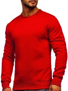 Sweat-shirt pour homme sans capuche rouge foncé Bolf 2001 