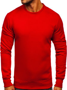 Sweat-shirt pour homme sans capuche rouge foncé Bolf 2001 