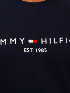 Sweat-shirt sans capuche imprimé pour homme bleu foncé Tommy Hilfiger MW0MW11596