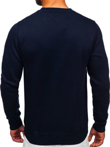 Sweat-shirt sans capuche imprimé pour homme bleu foncé Tommy Hilfiger MW0MW11596