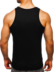 Tank top boxeur avec imprimé noir Bolf 14832