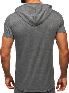 Tee-shirt à capuche imprimé pour homme graphite Bolf 8T978