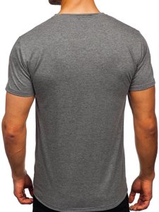 Tee-shirt anthracite avec imprimé pour homme Bolf Y70007