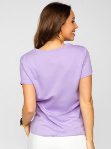 Tee-shirt avec patchs pour femme violet Bolf 52352