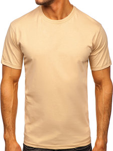 Tee-shirt beige sans imprimé pour homme Bolf 192397 