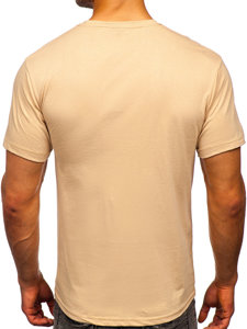 Tee-shirt beige sans imprimé pour homme Bolf 192397 