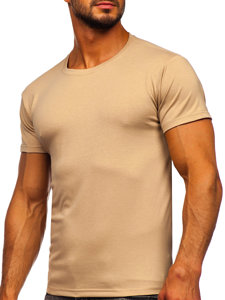 Tee-shirt beige sans imprimé pour homme Bolf 2005-91 