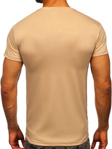 Tee-shirt beige sans imprimé pour homme Bolf 2005-91 