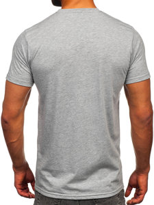 Tee-shirt en coton imprimé pour homme gris Bolf 143001