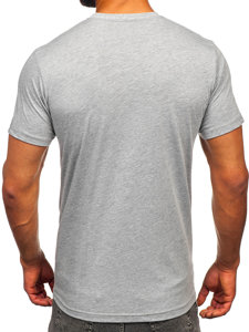 Tee-shirt en coton imprimé pour homme gris Bolf 143008